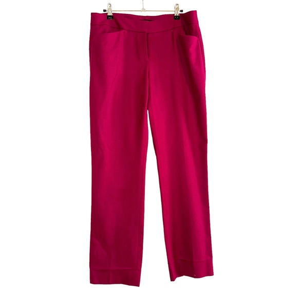 Elie Tahari Pink Straight Leg Pants - Picture 1 of 7